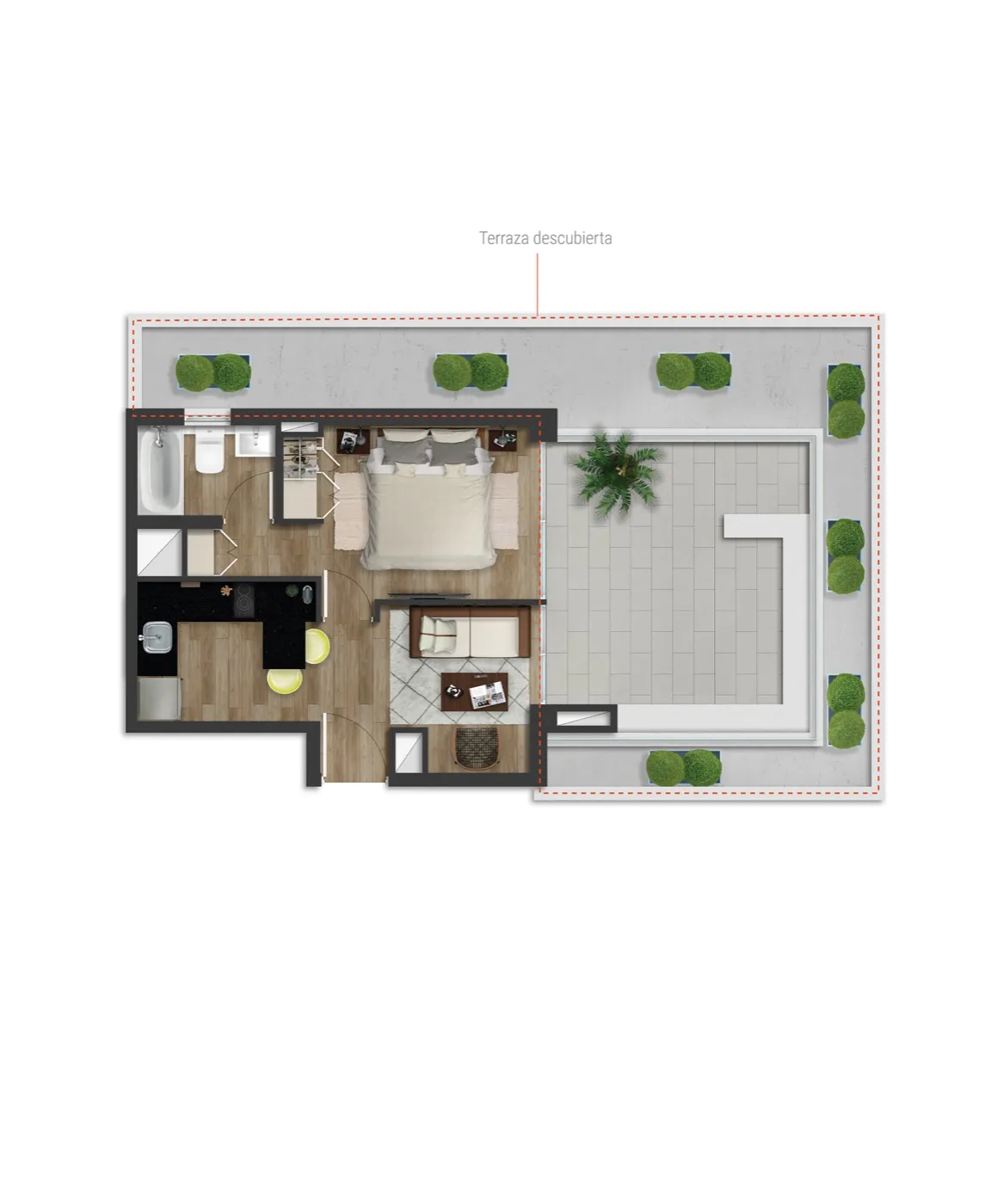 Modelo E · 51,22 m²