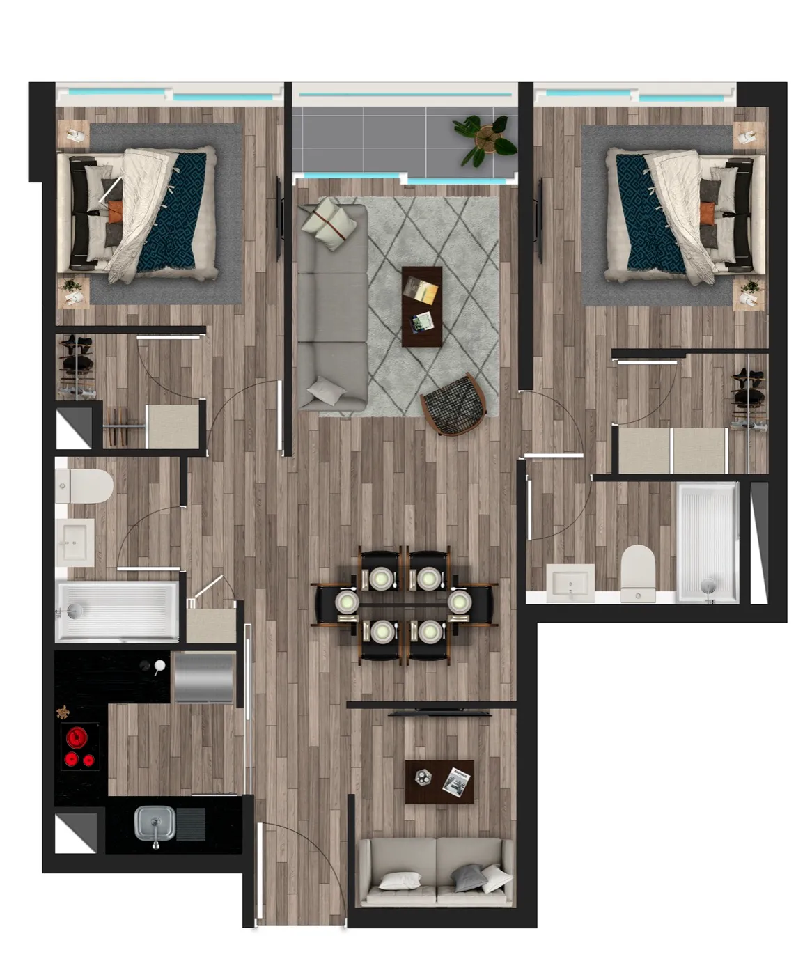 Modelo M · 64,37 m²