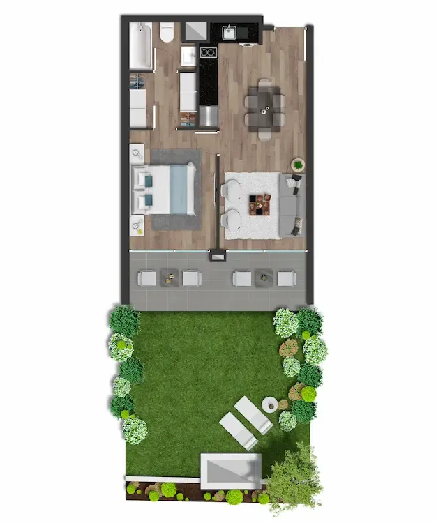 Modelo E · 51,25 m²