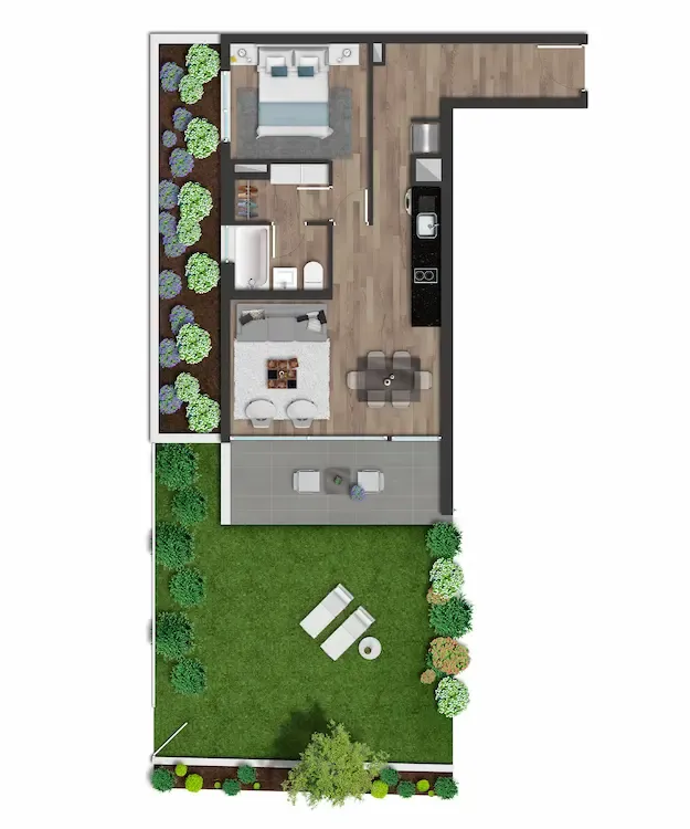Modelo F · 54,81 m²