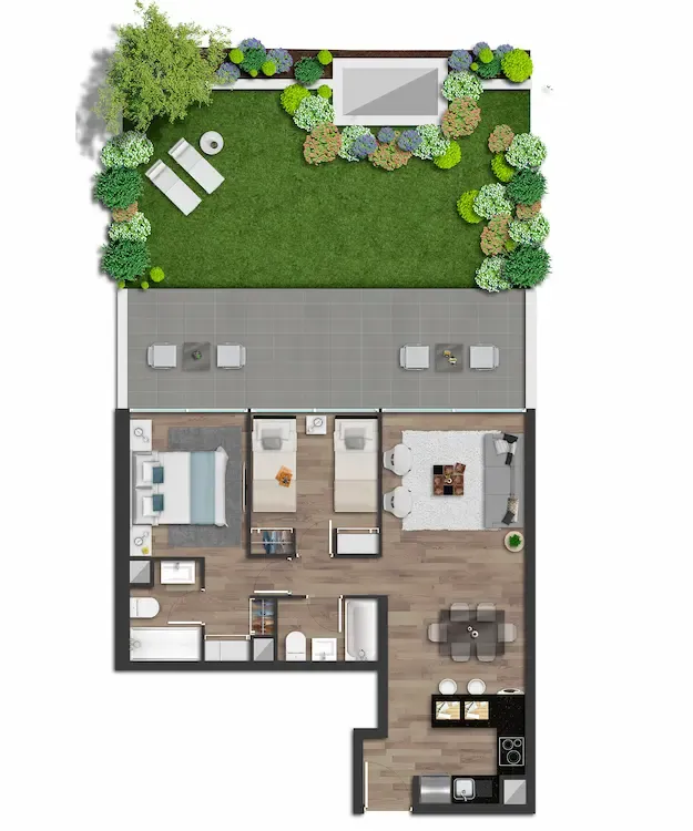 Modelo C · 76,51 m²